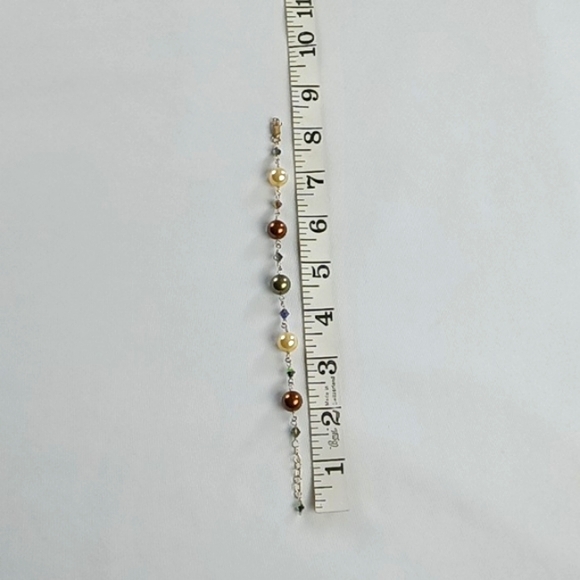 Pearls and Swarovski 14K Gold Filled Bracelet. - Picture 10 of 16